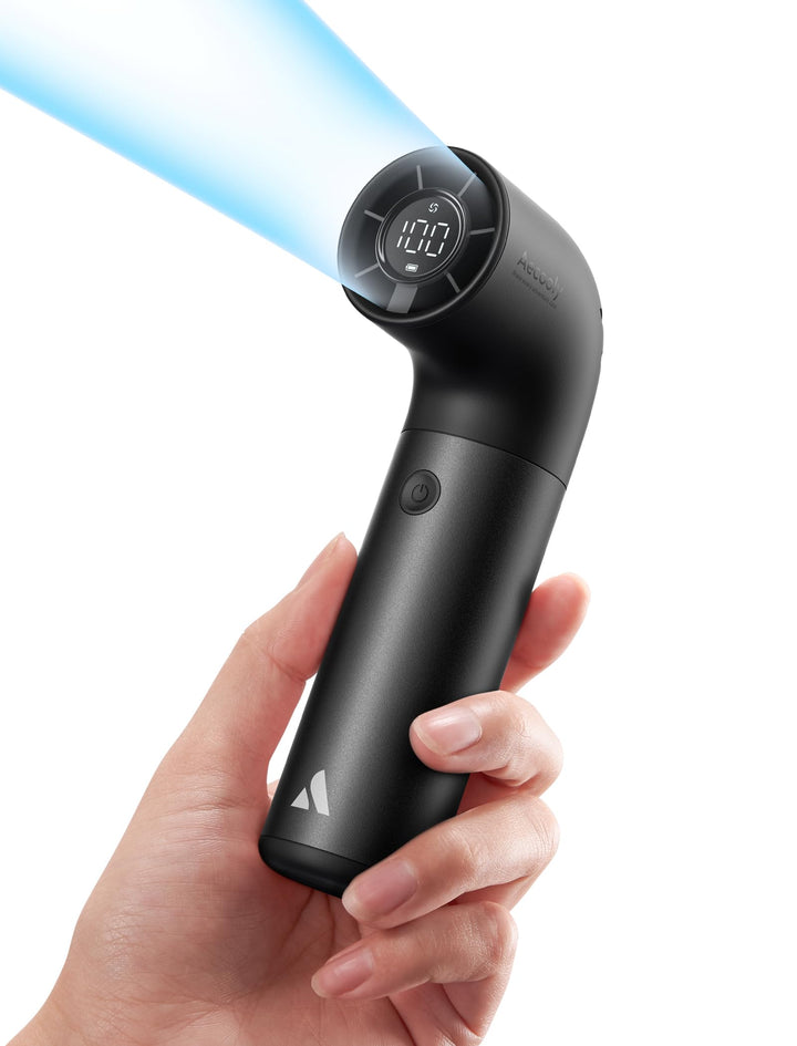 Aecooly Tragbarer Handventilator, Leistungsstarker Turbo-Lüfter mit 19000 U/min, Aero Pro, Bis zu 15