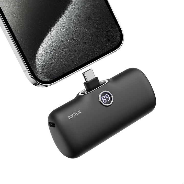 iWALK Powerbank 4800mAh,USB-C Ausgabe & Eingabe, 20W Schnellladung Tragbares Ladegerät, Petit Extern