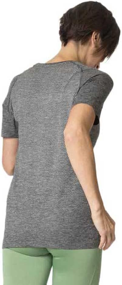 Odlo Damen Essentials Seamless_313941 Kurzarm Laufshirt (1er Pack), XS Stone Grey Melange