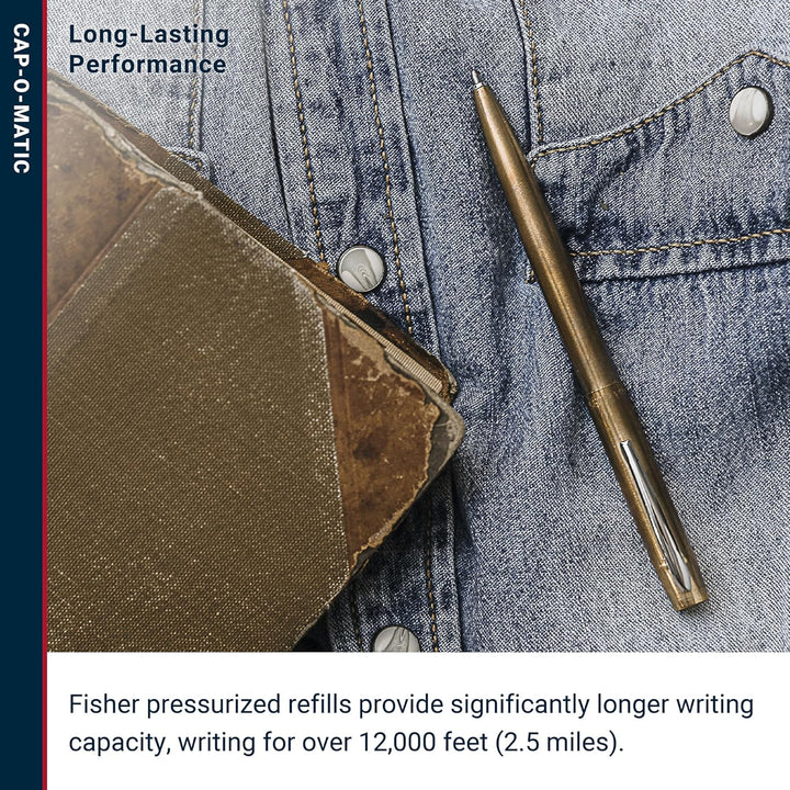 Fisher Space Pen Raw Brass Cap-O-Matic Pen, 1 Stück (1er Pack)