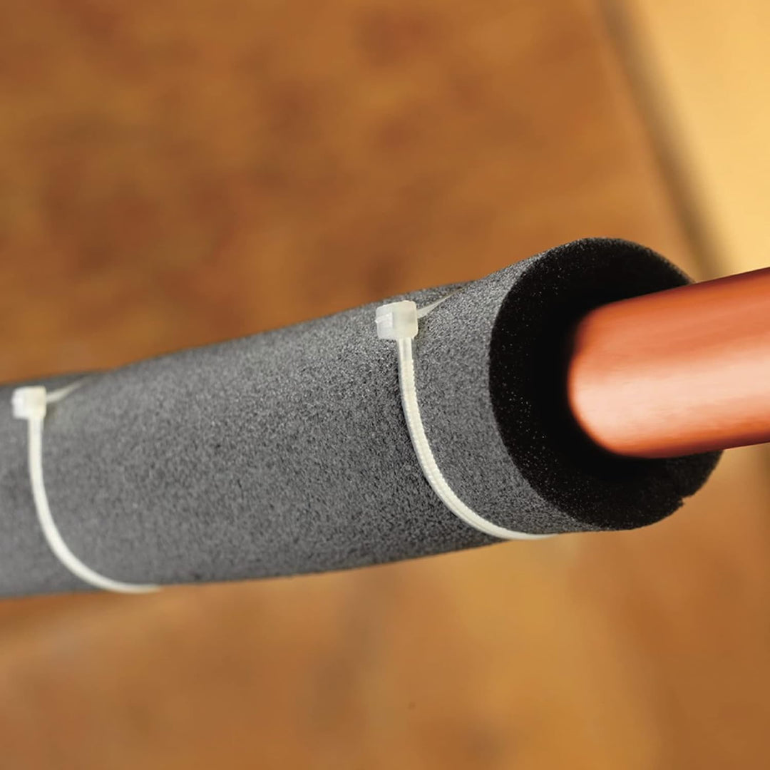 intervisio Kabelbinder extra Lang 750mm x 7,6mm, Profi hochwertige Industrie-Qualität, weiss - natur