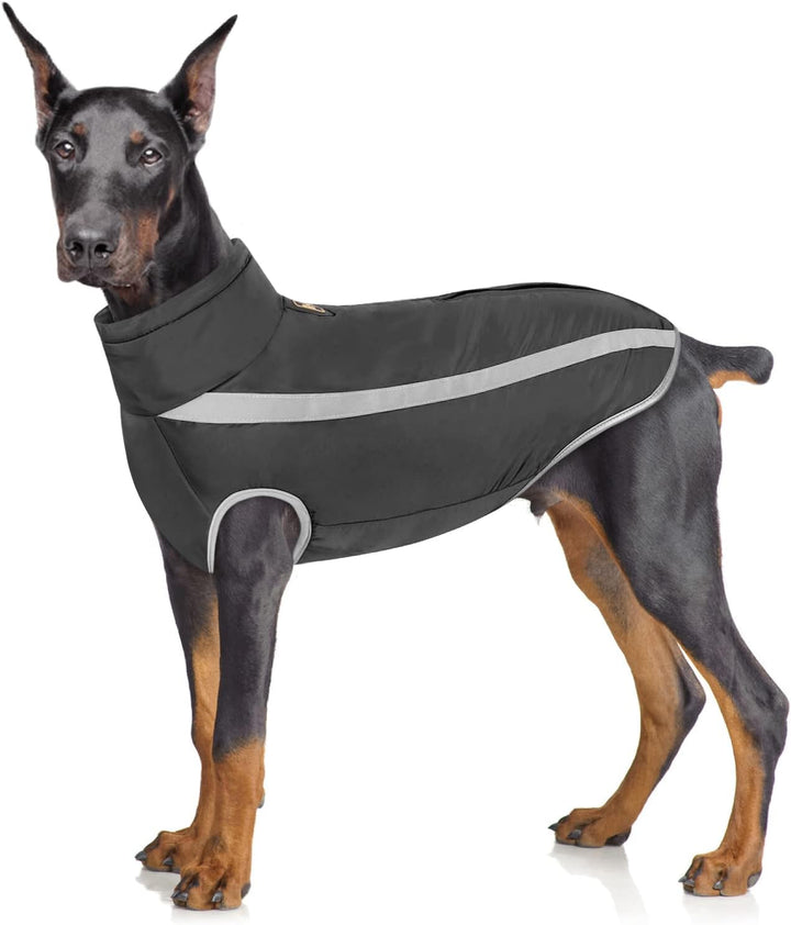 Idepet Wasserdichter Hundemantel Winter Warme Jacke, Winddichte Haustierkleidung Hundejacke Outfit f