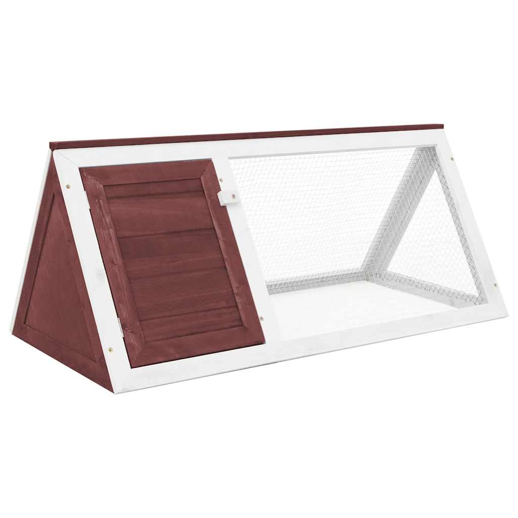 vidaXL Kaninchenstall, Holz, Braun Braun und Weiss, Braun und Weiß