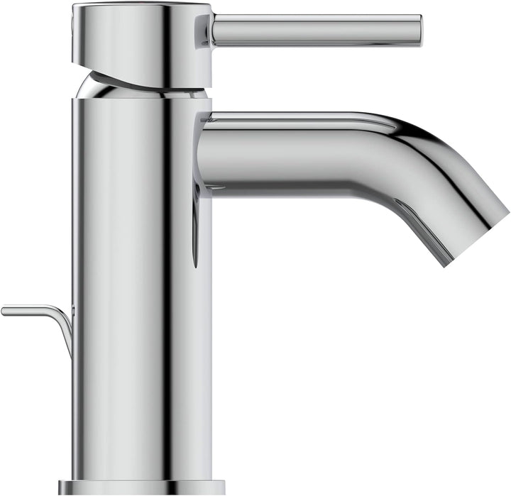 Ideal Standard BC193AA Ceraline Waschtischarmatur mit Push-Open Ventil mit Ablaufgarnitur