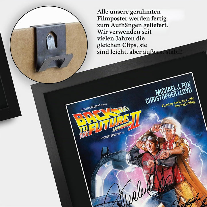 HWC Trading A3 FR Zurück in die Zukunft 2 Poster Cast Signed Geschenk gerahmt Printed Autogramm Chri