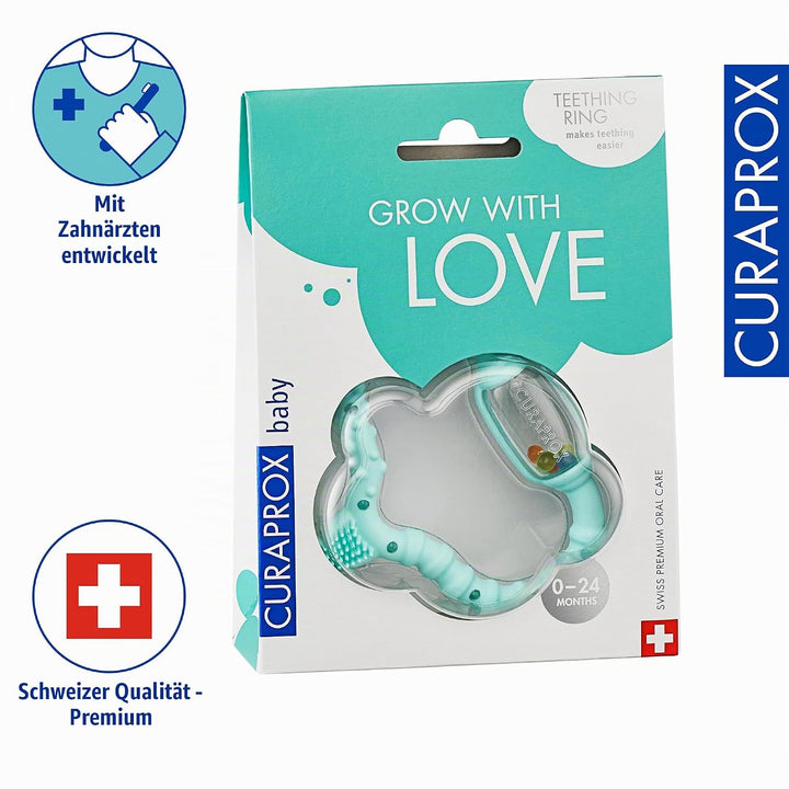 Curaprox Baby Beissring - Für Kleinkinder 0-24 Monate/Lindert Zahnbeschwerden &amp; stimuliert die senso
