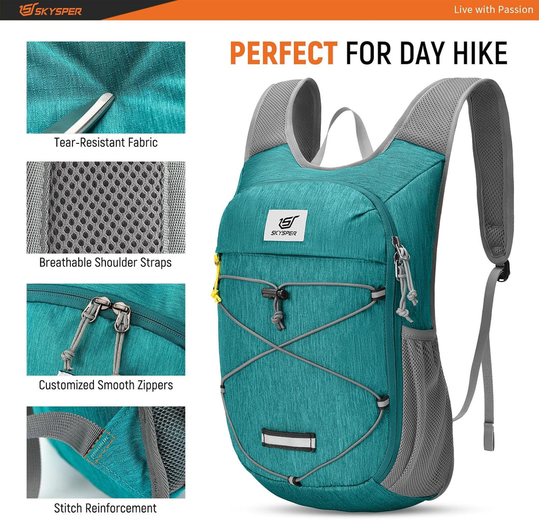 SKYSPER Rucksack Damen 10L Tagesrucksack Ultraleicht Daypack Wanderrucksack für Wandern Reisen Städt