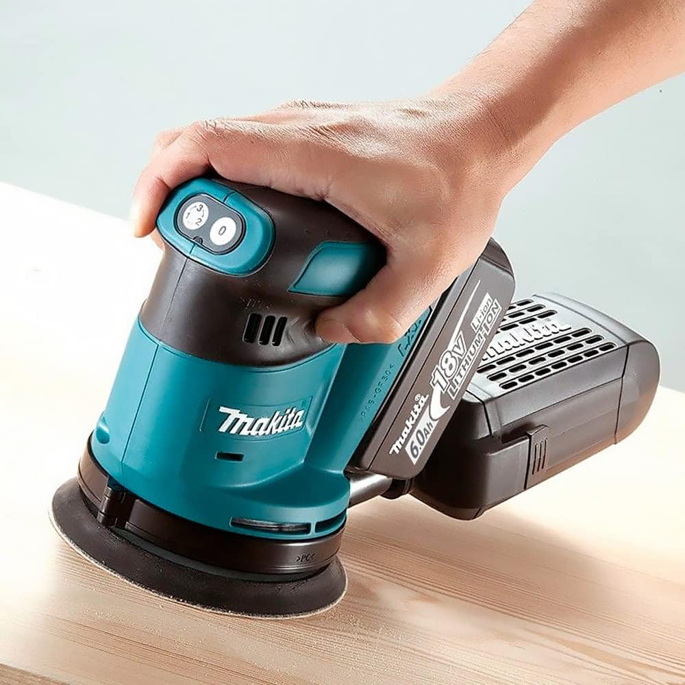 Makita Dbo180 g1J Exzenterschleifer Ø 125 mm 18 V Lxt + 1 Akku 18 V 6 Ah Li-Ion Bl1860B + Makpac Kof
