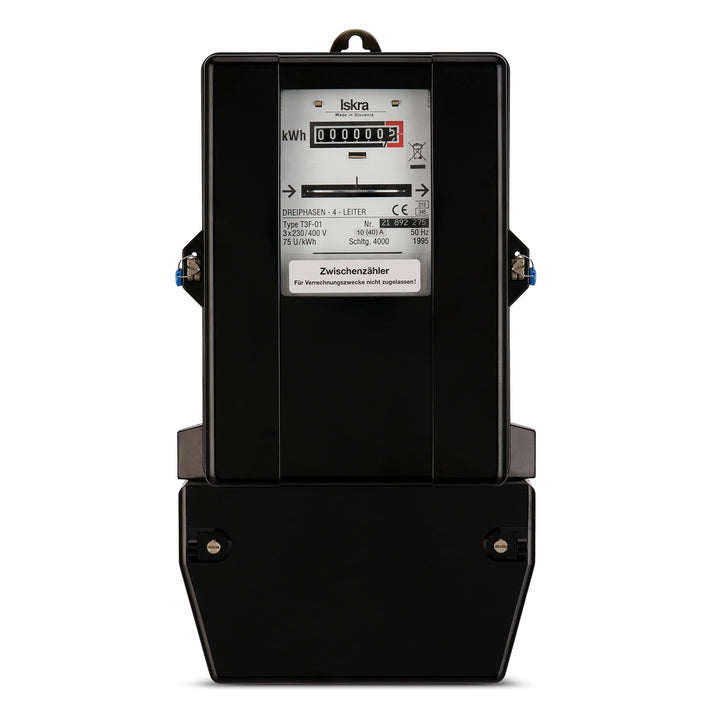 REV 0515471555 Drehstrom, Zwischenzähler ungeeicht. 3x230V~/400V~, 50Hz,10 (40)A, schwarz Drehstrom
