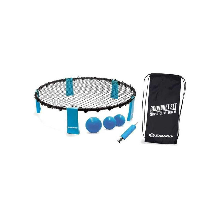 Roundnet Set, komplettes Set für den sofortigen Start, wählbar, inkl. 3 Bälle, Ballpumpe und Trageta