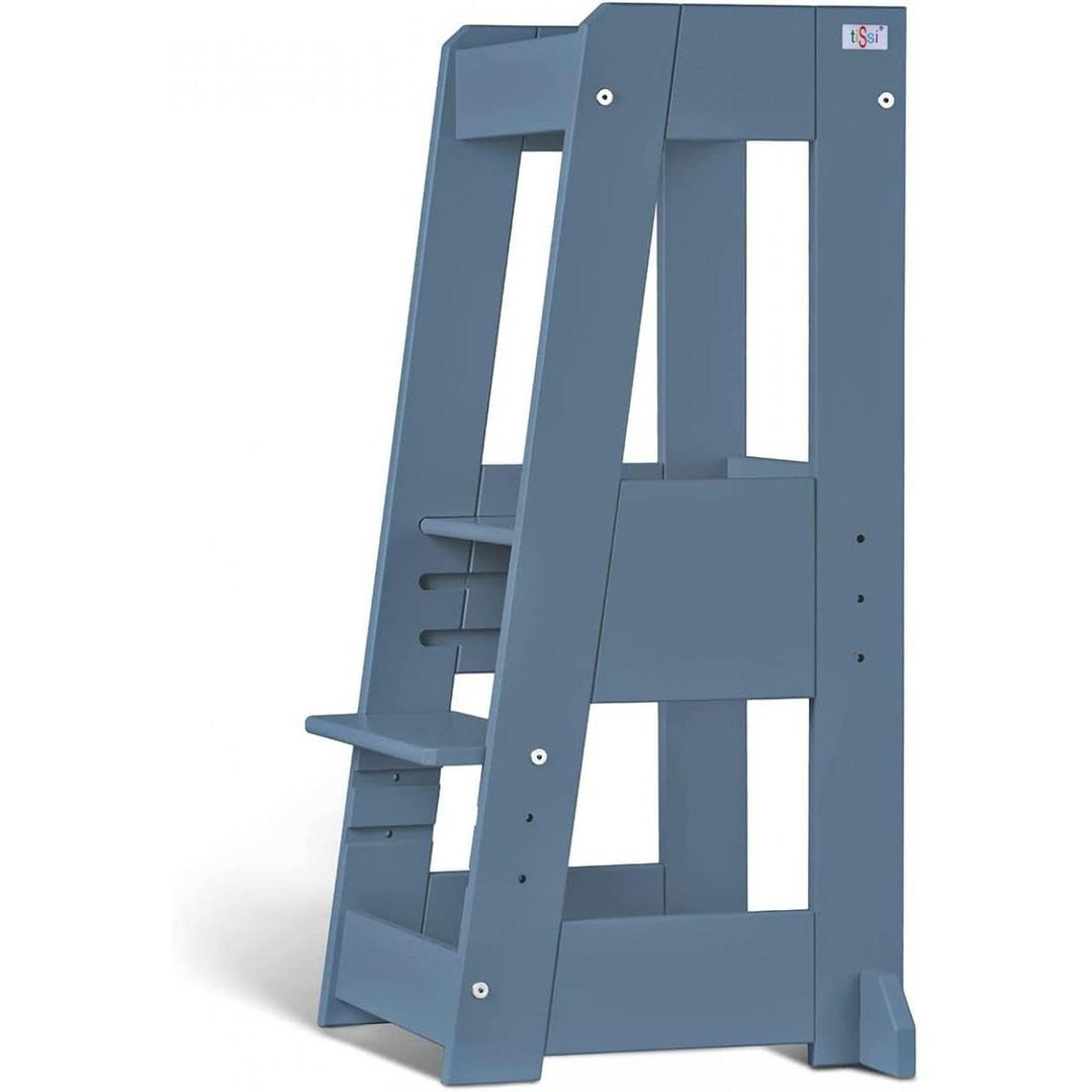 tiSsi Lernturm Felix, Entdeckerturm Montessori mitwachsend Buche Taubenblau