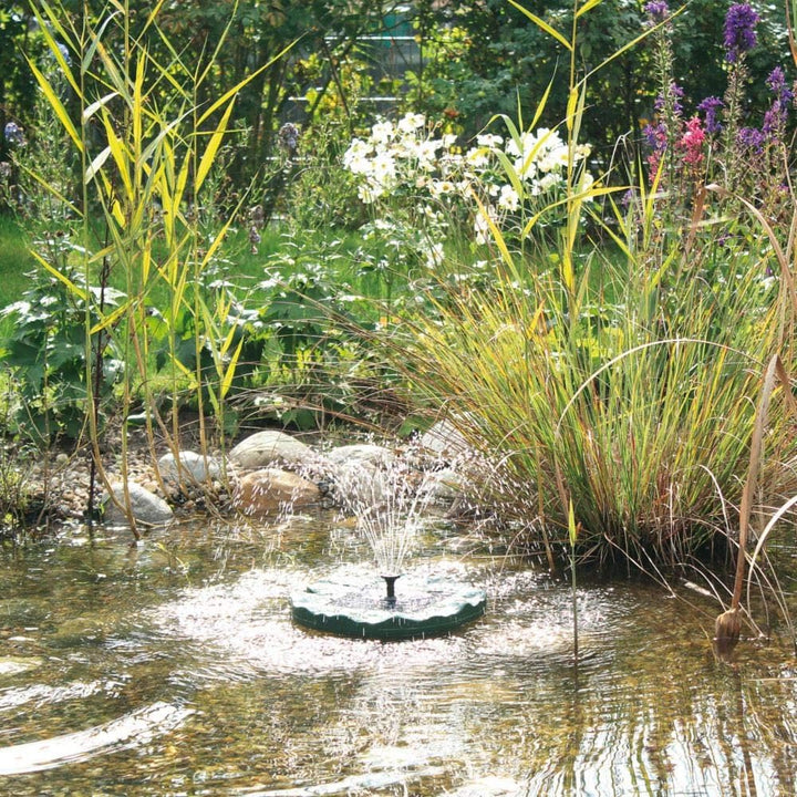 Pontec 40280 PondoSolar Lily Island - Solarwasserspielpumpe mit Akku / schwimmendes Wasserspiel / So