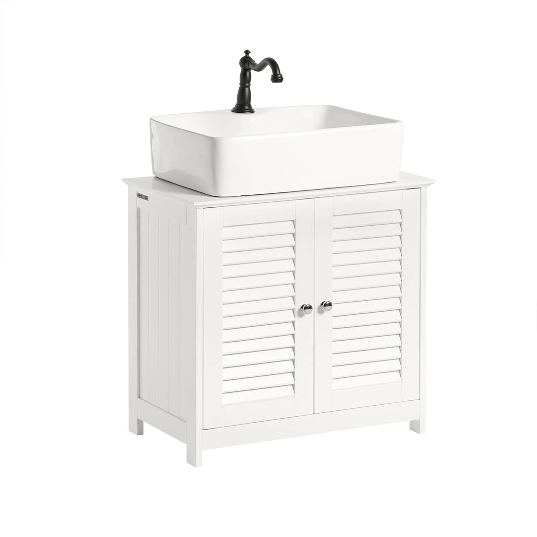 SoBuy® FRG237-W Waschbeckenunterschrank Badschrank Unterschrank Badmöbel in weiss BHT ca: 60x58x34cm