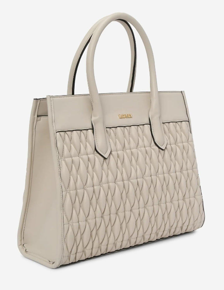 L.CREDI-Damen-Shopper Bag Henkeltasche LAICA 33 x13x27 Kitt, Kitt