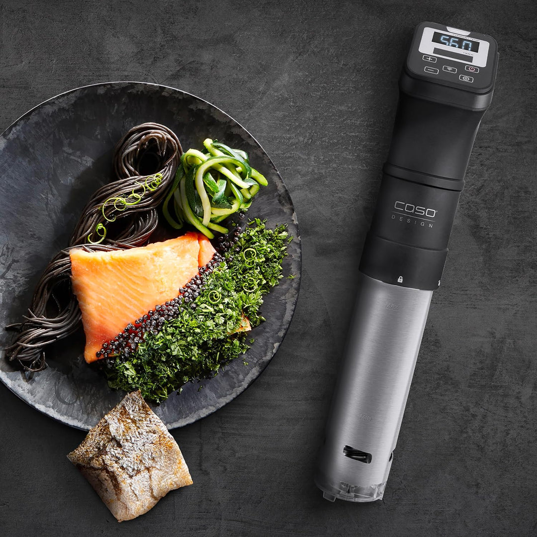 CASO SV 1200 Pro Smart - Sous Vide Garer - Präzise Temperaturregelung bis 90 °C in 0,5°C Schritten,