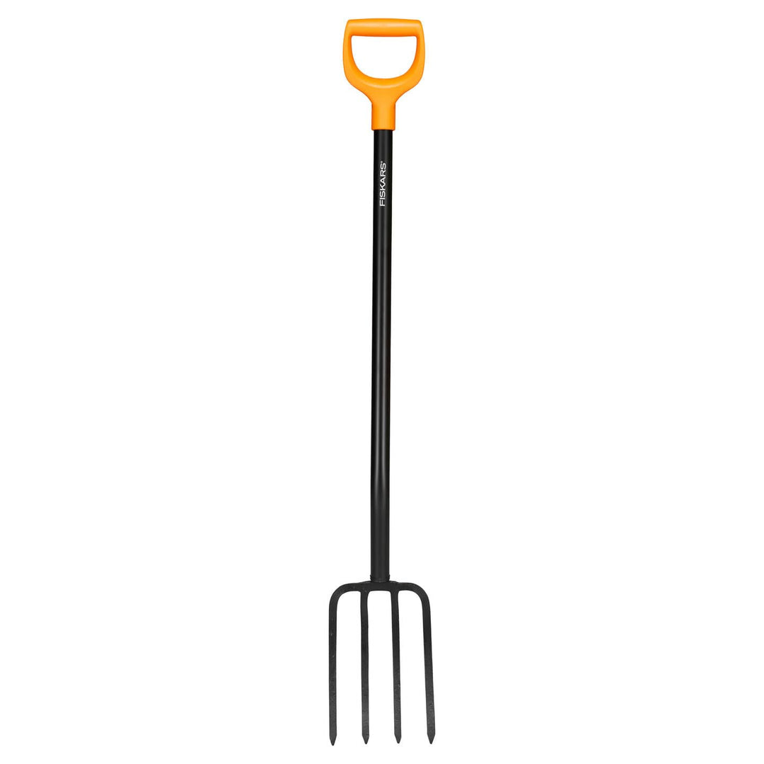 Fiskars Spatengabel für Harte, steinige Böden, Mit 4 Zinken, Länge 120 cm | Hochwertige Stahl-Zinken