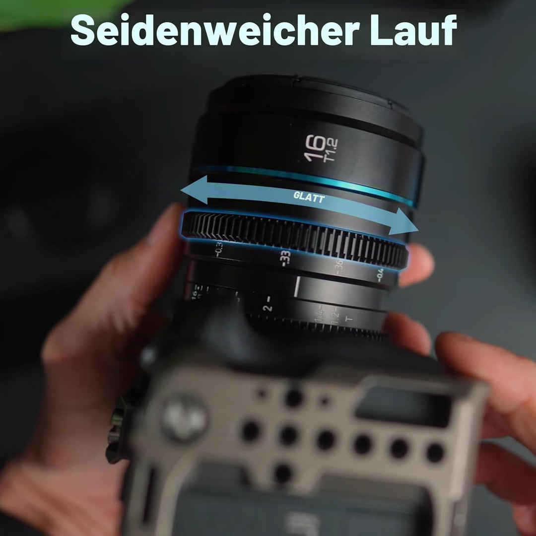 SIRUI Night Walker 16mm Cine-Objektiv mit Manuellem Fokus, T1.2 Large Aperture S35 Frame Wide Angle