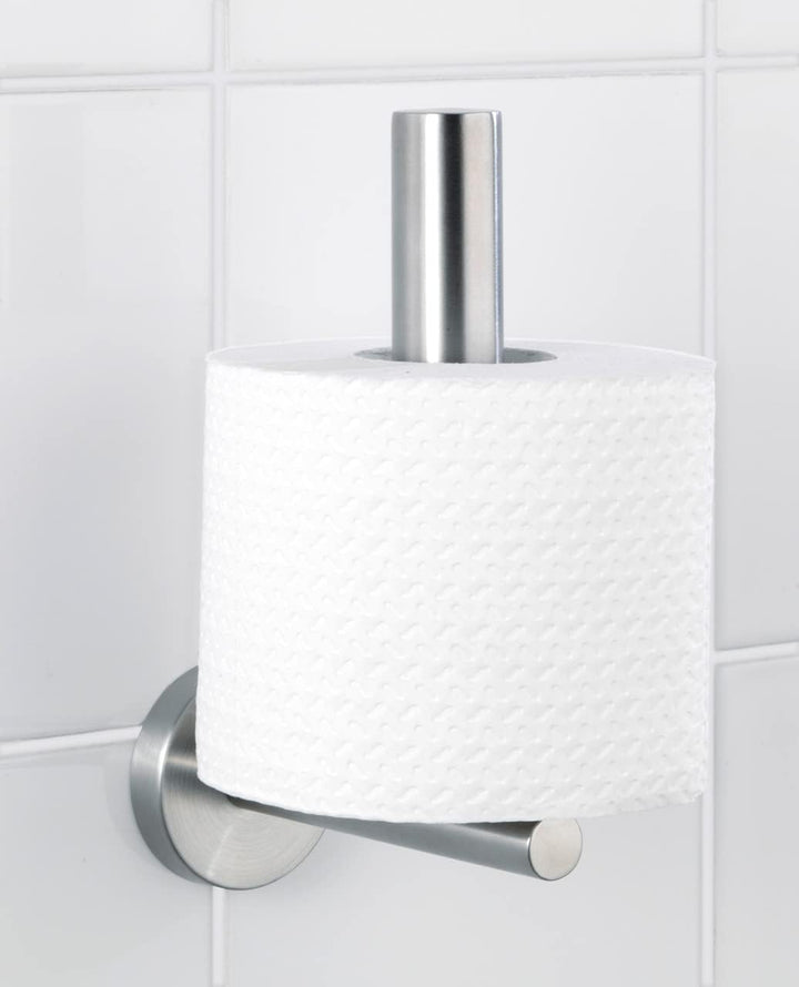 WENKO Ersatzrollenhalter Mod. Bosio Matt, Wandhalter für Toilettenpapier aus Edelstahl, mattierte Ob