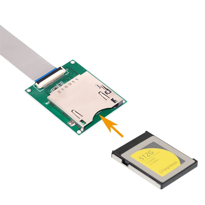 xiwai NGFF M.2 NVMe Câble d'extension de carte mère vers CF Express M2 M-Key pour CFE Type-B Support