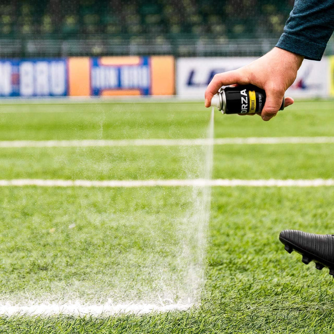 FORZA Fussball-Schiedsrichter-Verschwindungsspray – Nicht permanenter Schaumspray – Holster optional