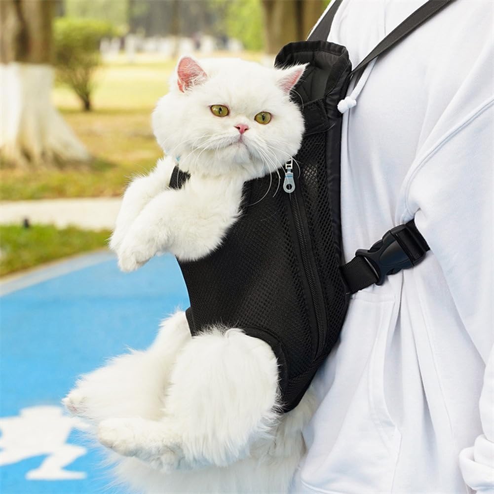 Rucksack-Transporttasche für Tiere, verstellbare Fronttasche für Katzen, belüfteter Brust-Transportk