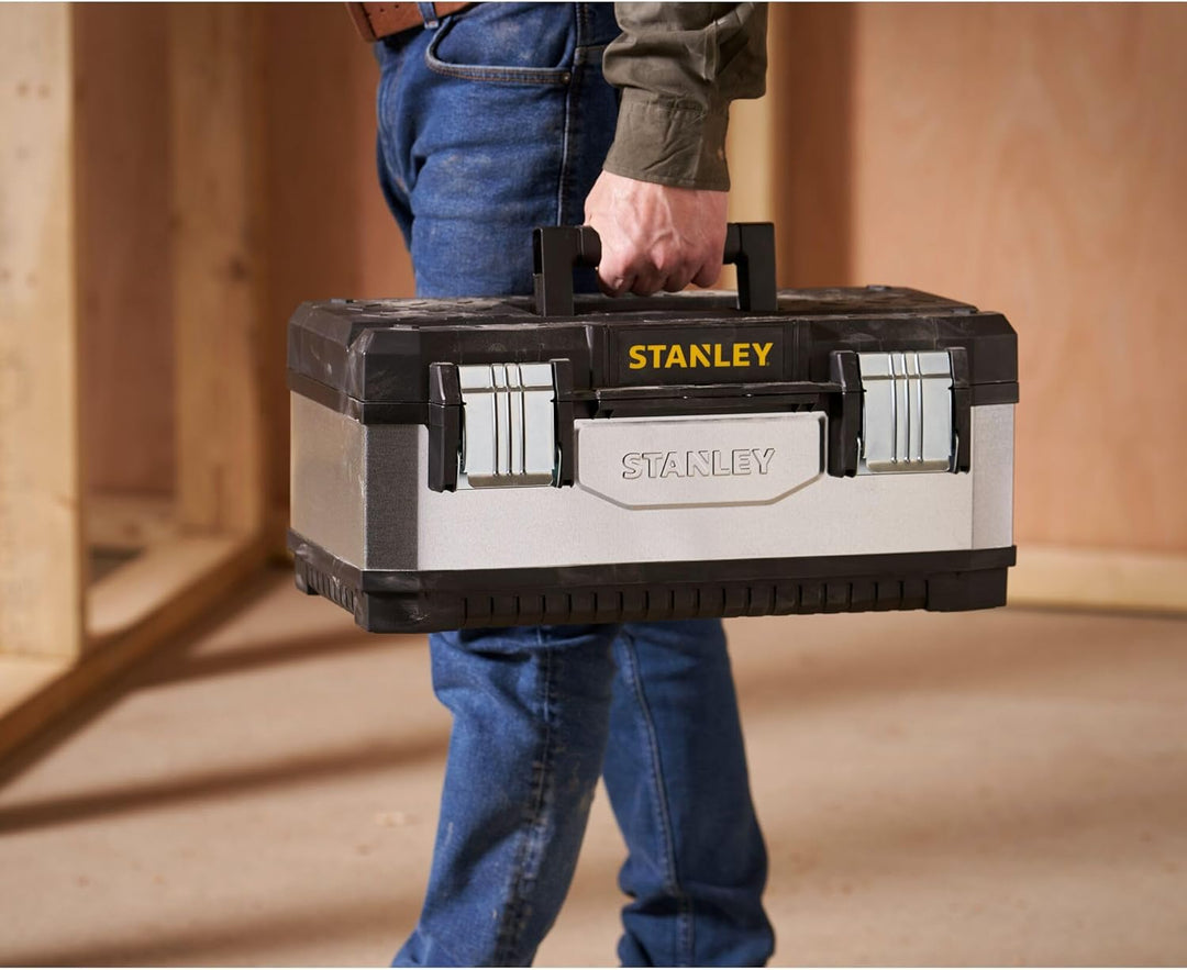 Stanley Werkzeugbox / Werkzeugkoffer (20", 49.7x29.3x22.2cm, aus Metall-Kunststoff, galvanisiert, mi
