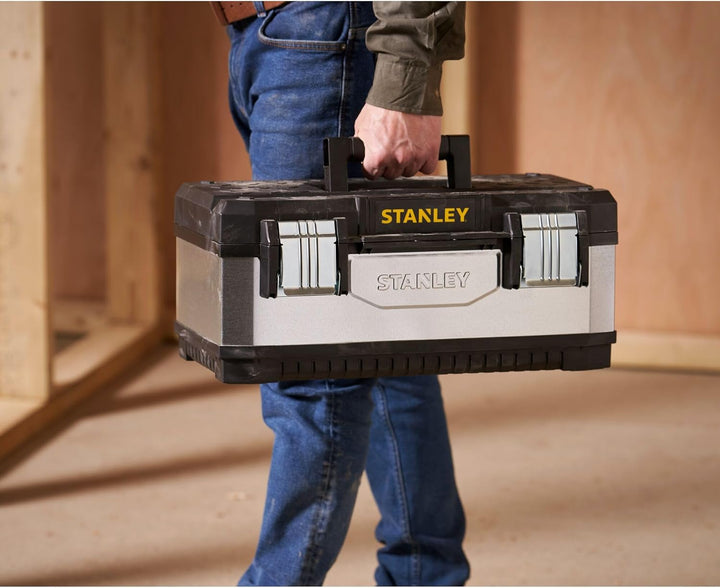 Stanley Werkzeugbox / Werkzeugkoffer (20", 49.7x29.3x22.2cm, aus Metall-Kunststoff, galvanisiert, mi