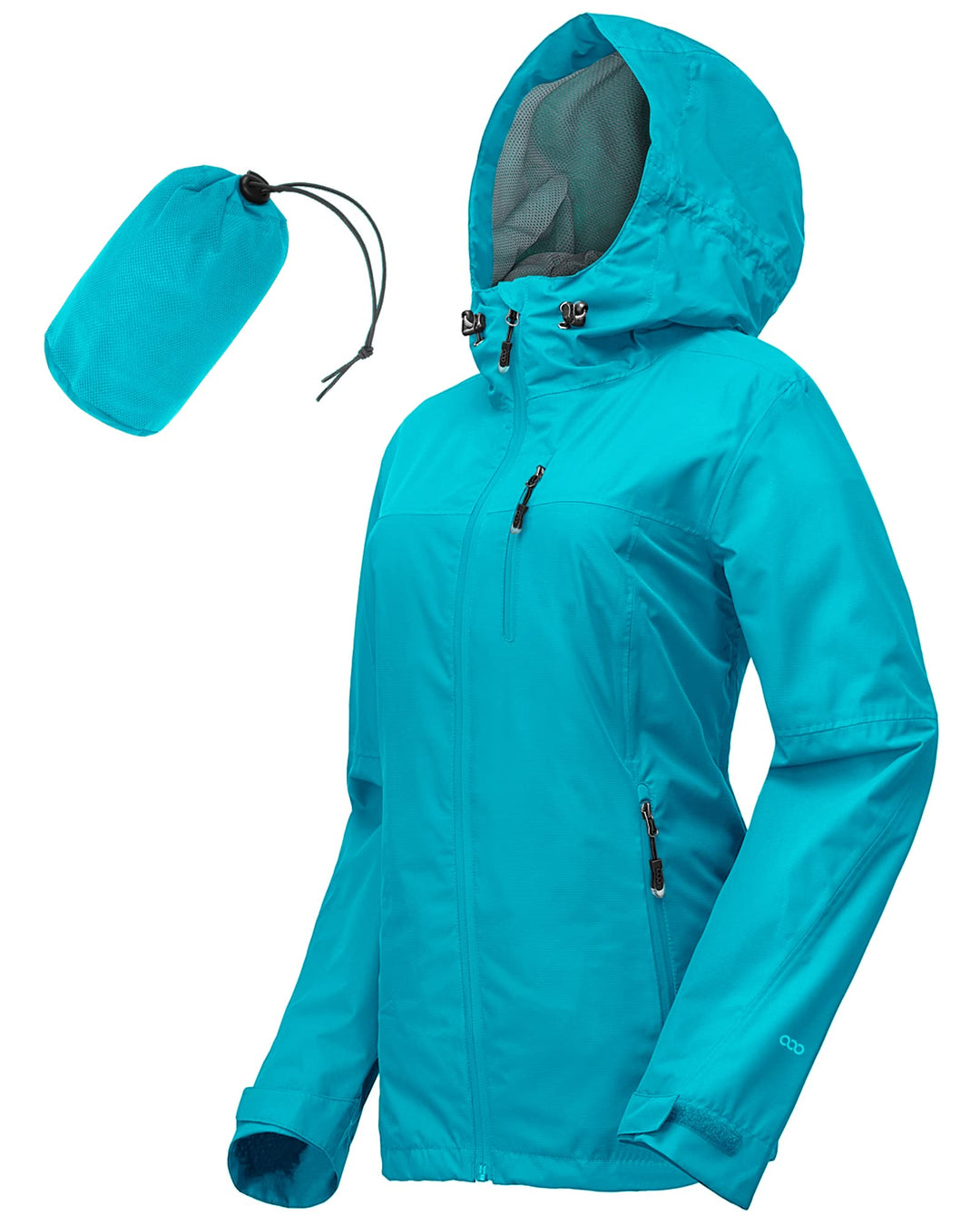 33,000ft Regenjacke Damen Wasserdicht Outdoorjacke Atmungsaktiv Herbst Übergangsjacke Leichte Jacke