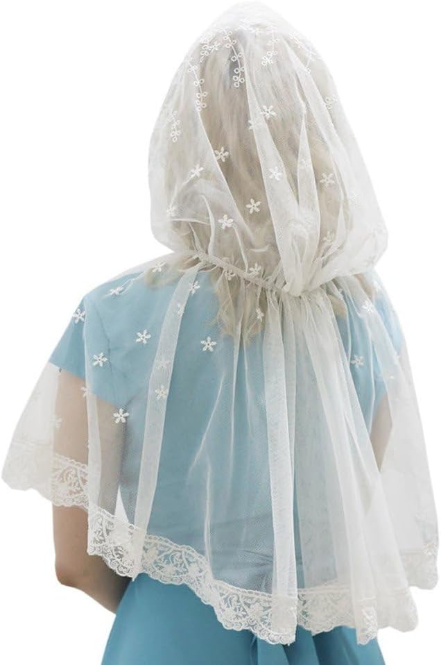 Katholische Spitze Mantilla Kathedrale Kopfbedeckung Kirche Kapelle Schleier Bestickt Schal Schal Fü