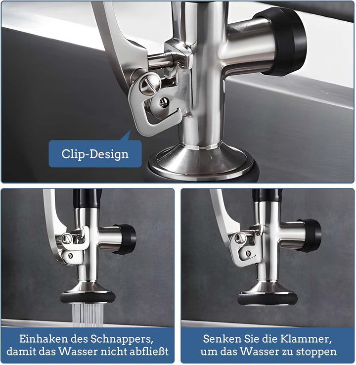aleawol Profi Gastro Handbrause, Messing Spülbrause Gastro Ersatzkopf Premium Geschirrbrause Gastro