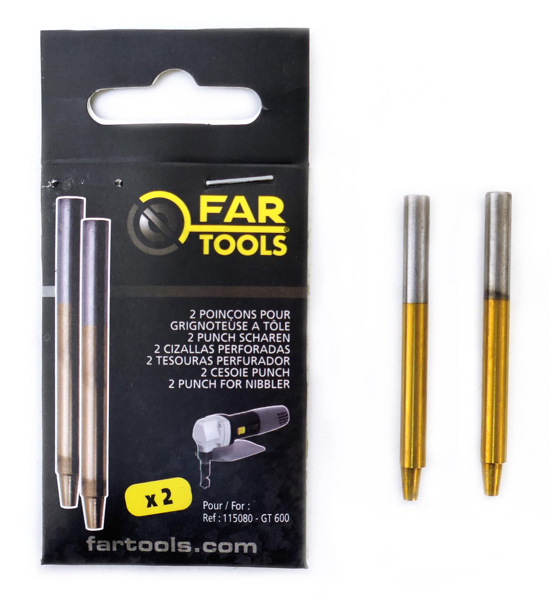 Fartools 115081 Stempel für Grignotegerät, 115080, 2 Stück