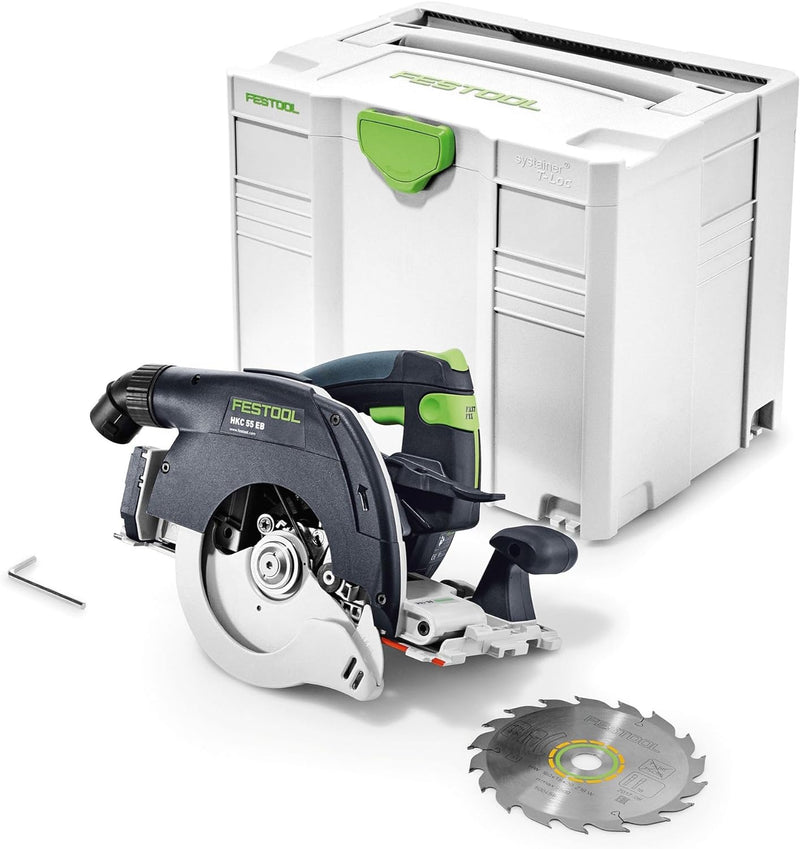 Festool Akku-Handkreissäge HKC 55 EB Li-Basic Basic ohne Akkus, Ladegerät, Basic ohne Akkus, Ladeger