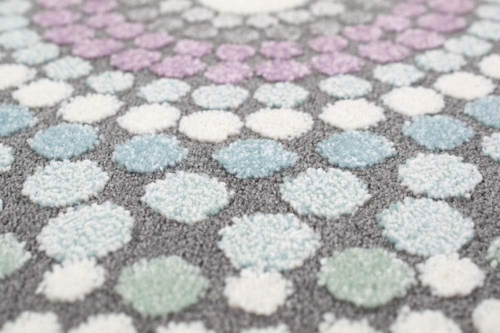 CARPETIA Teppich modern Wohnzimmer Teppich Regenbogen gepunktet bunt Pastell Grösse 200 x 290 cm, 20