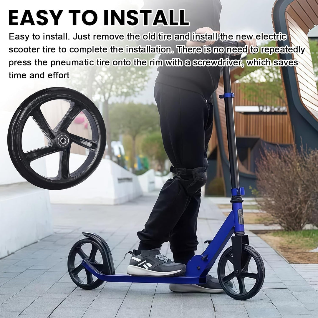 200mm Scooter Rollen: 2 Stück Scooter-Reifen Ersatzreifen ScooterRäder mit ABEC-9 Lager, City Scoote