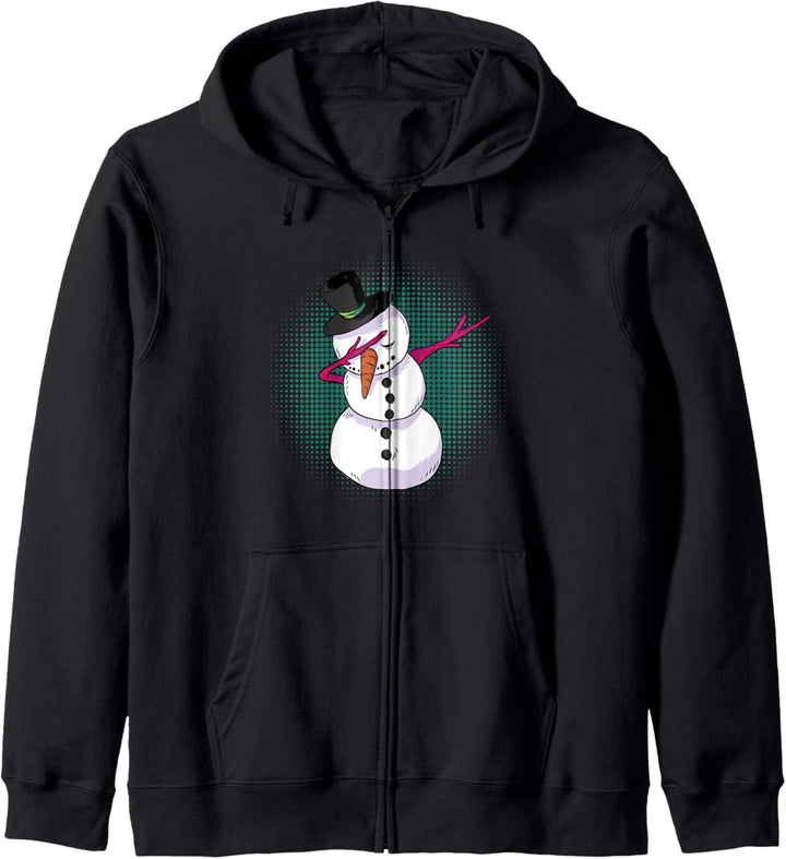 Dabbing Snowman Christmas Pajama Boys Girls Men Xmas Dab Kapuzenjacke