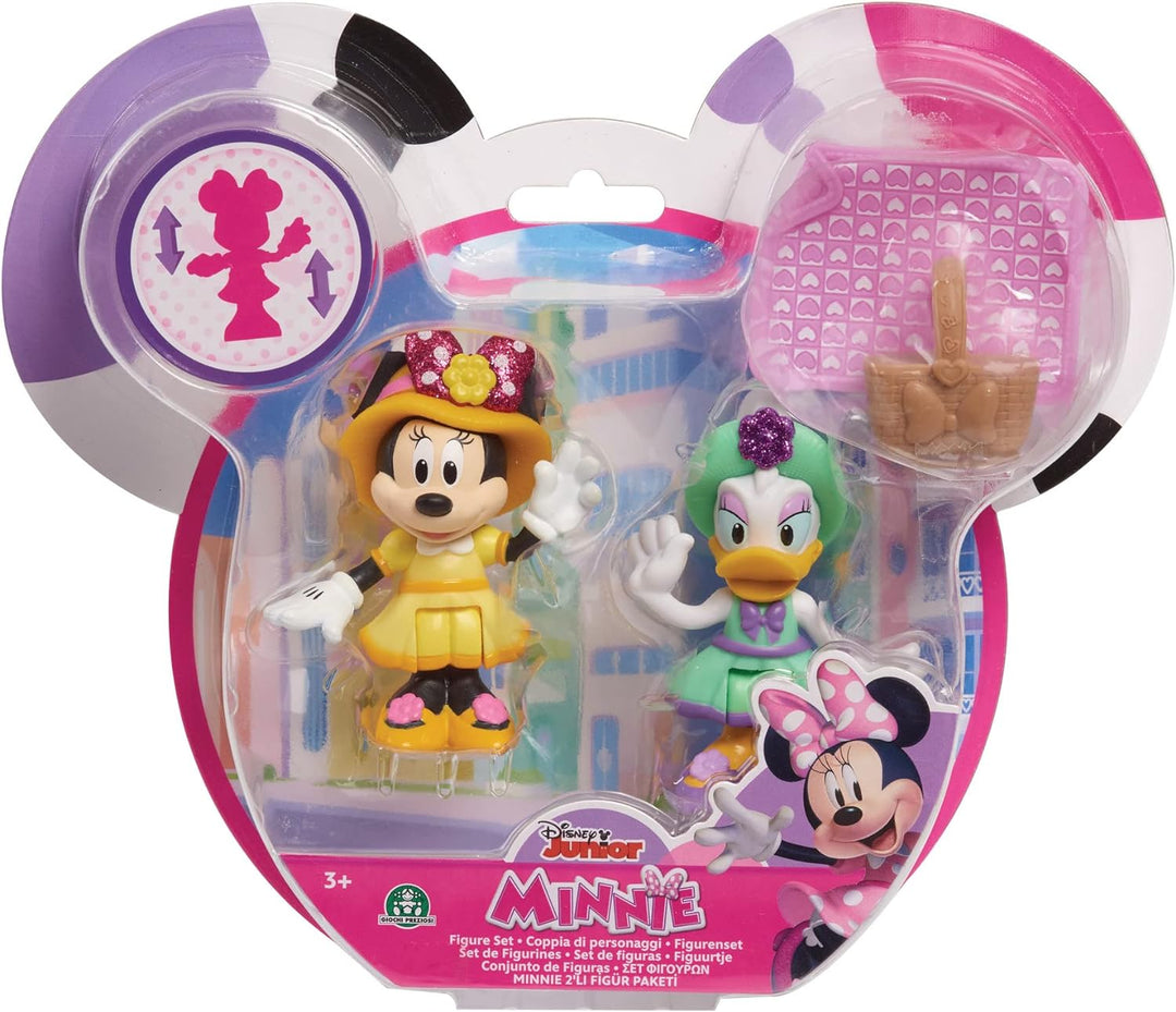 Giochi Preziosi Minnie, 2 bewegliche Figuren, 7,5 cm, mit Zubehör, Tea Party, Spielzeug für Kinder a
