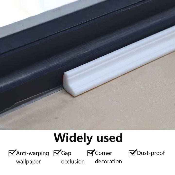 Flexible Selbstklebender Deckenleisten TPE Dreieck Zierleiste Decken und Wandübergang 5M Sockelleist