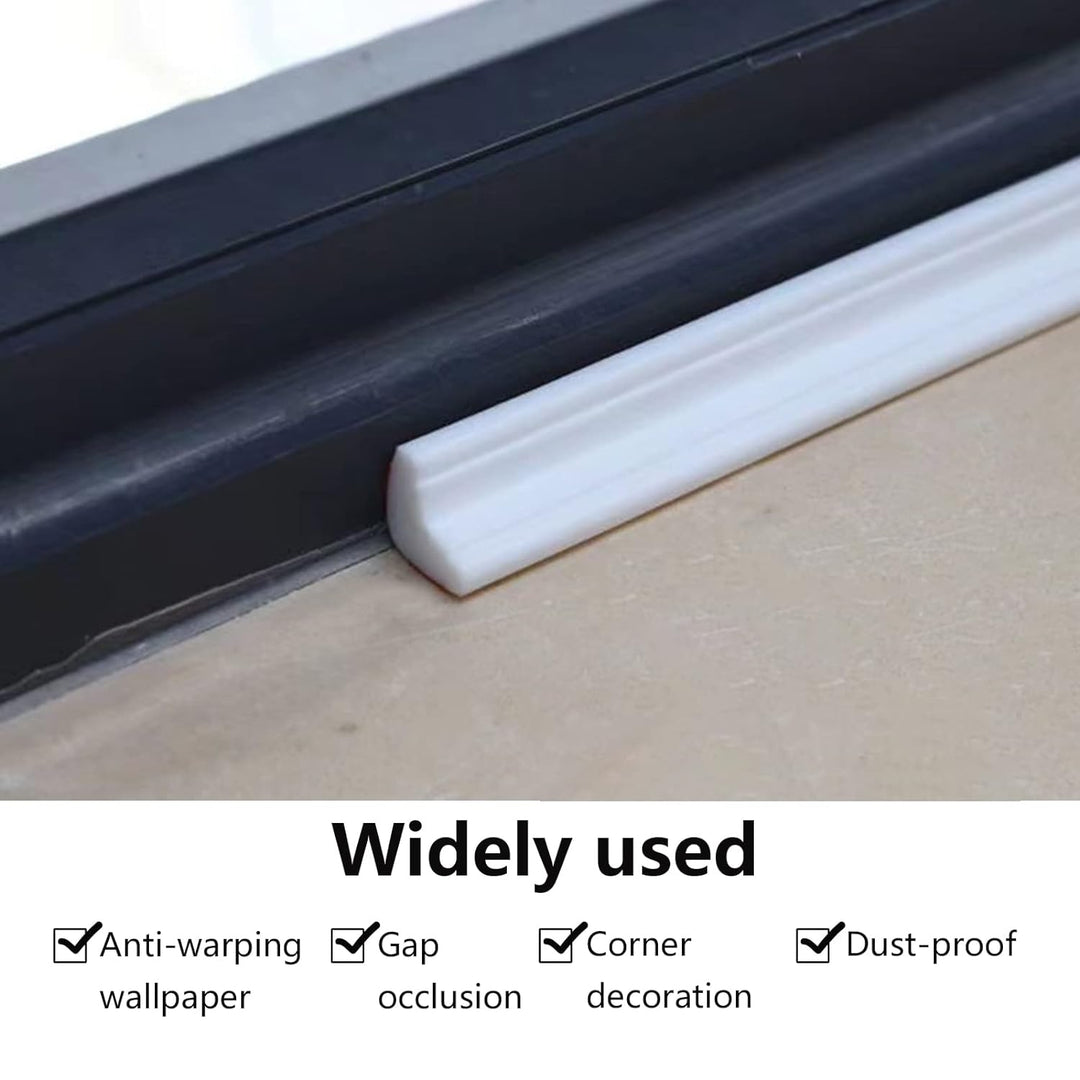 Flexible Selbstklebender Deckenleisten TPE Dreieck Zierleiste Decken und Wandübergang 5M Sockelleist