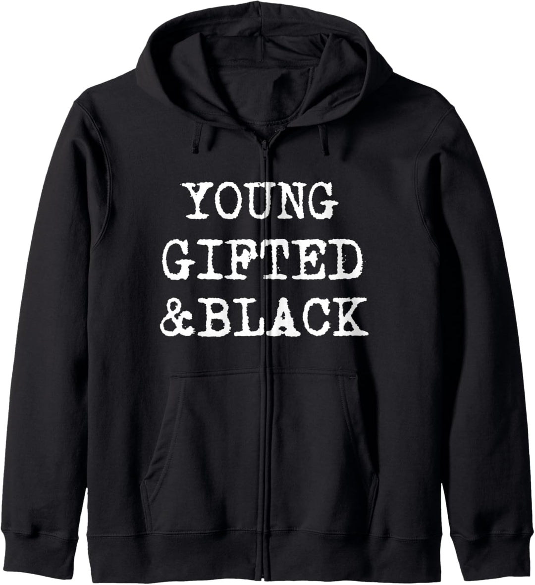 Proud Young & Black | Einfacher weisser Text entworfen Kapuzenjacke