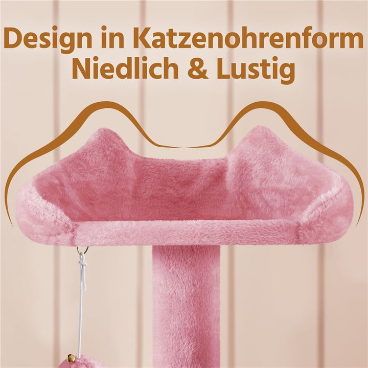 Yaheetech Kratzbaum gross Kletterbaum 158 cm hoch Katzenkratzbaum, Stabiler Katzenbaum mit 3 Plattfo