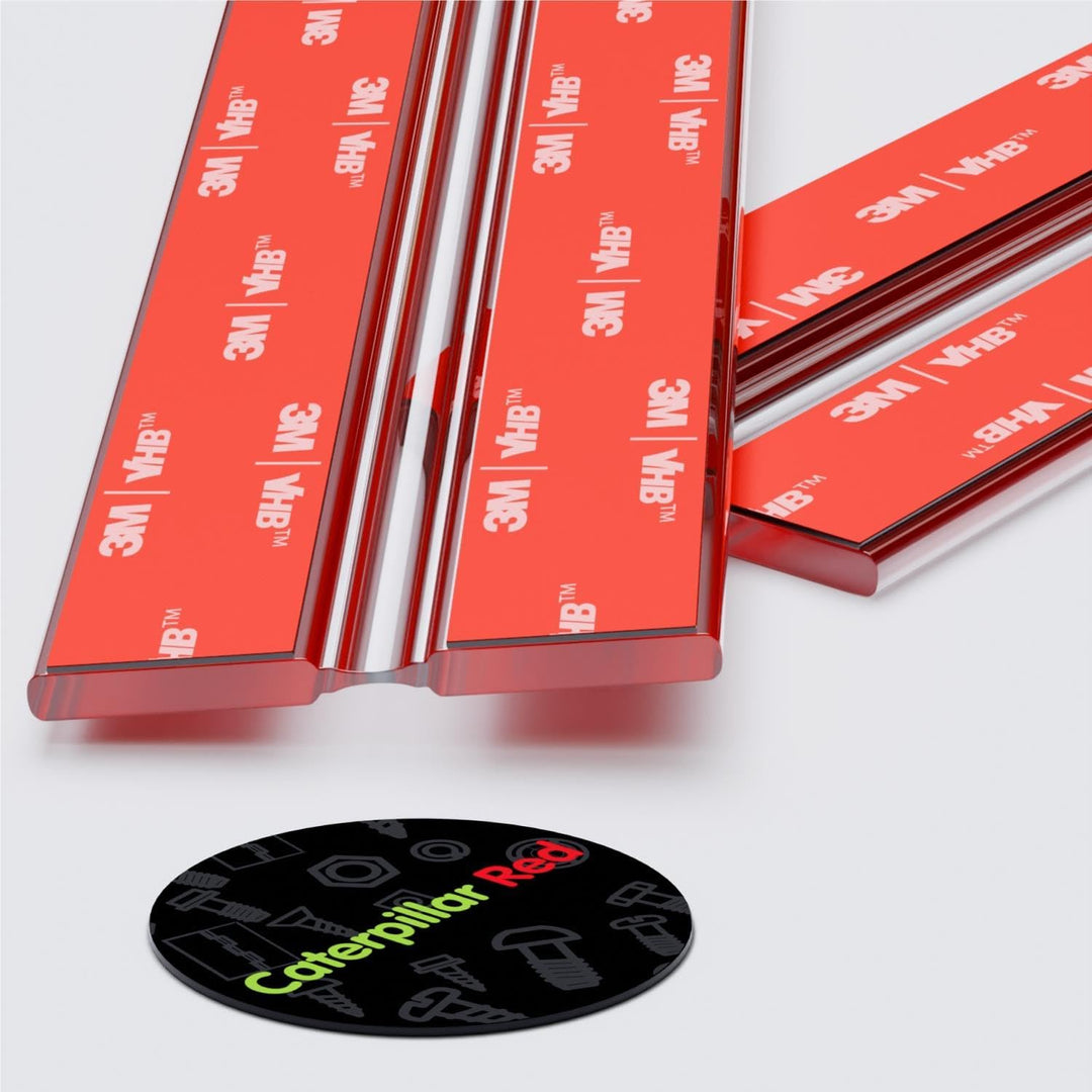 4x 300 mm Flex-Scharniere mit niedrigem Profil - Kein Klebstoff erforderlich. Selbstklebendes Scharn