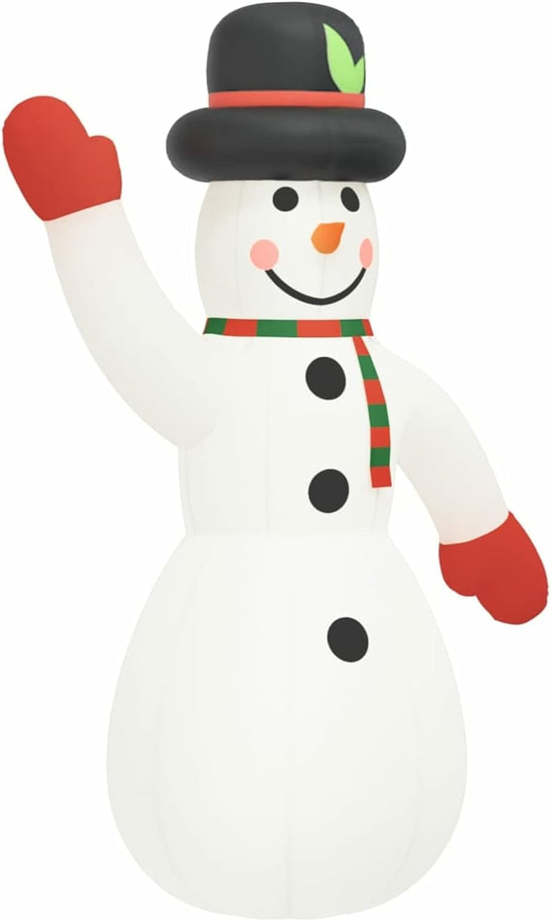 Tidyard Aufblasbarer Schneemann mit LEDs, LED Weihnachtsfigur Schneemann, Aussenbereich Schneemänner