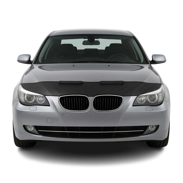 OMAC Haubenbra Steinschlagschutz Bonnet Bra kompatibel mit BMW 5er E60 2003-2009 Schwarz Halb Schwar