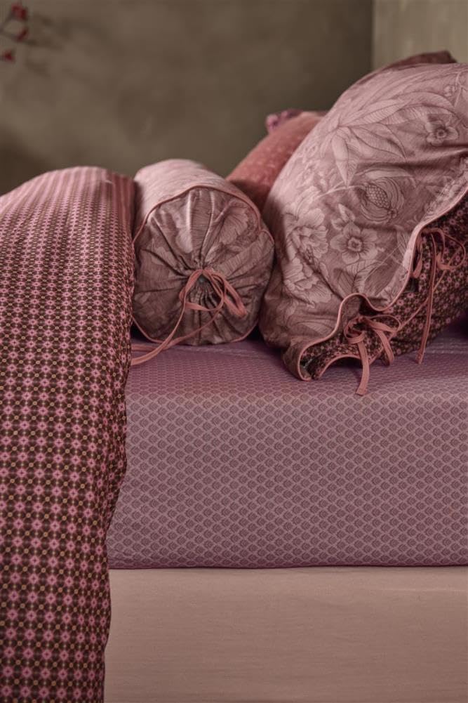 Pip Studio Perkal-Spannbettlaken Thousand Leaves Farbe Mauve Grösse 100x200 HH: 25