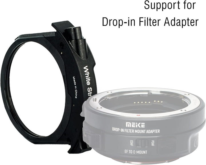 Meike White Streak Drop-In Filter für Canon und Meike Drop-In Filter Mount Adapter Serie MK-EFTR-WS,