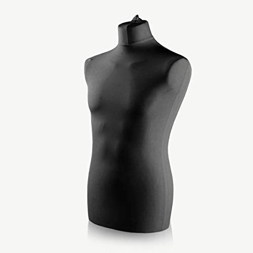 | Schneiderpuppe von LUCCESI | männliche Büste Grösse/Size: L (50-52) | Bezug schwarz | Standfuss bu