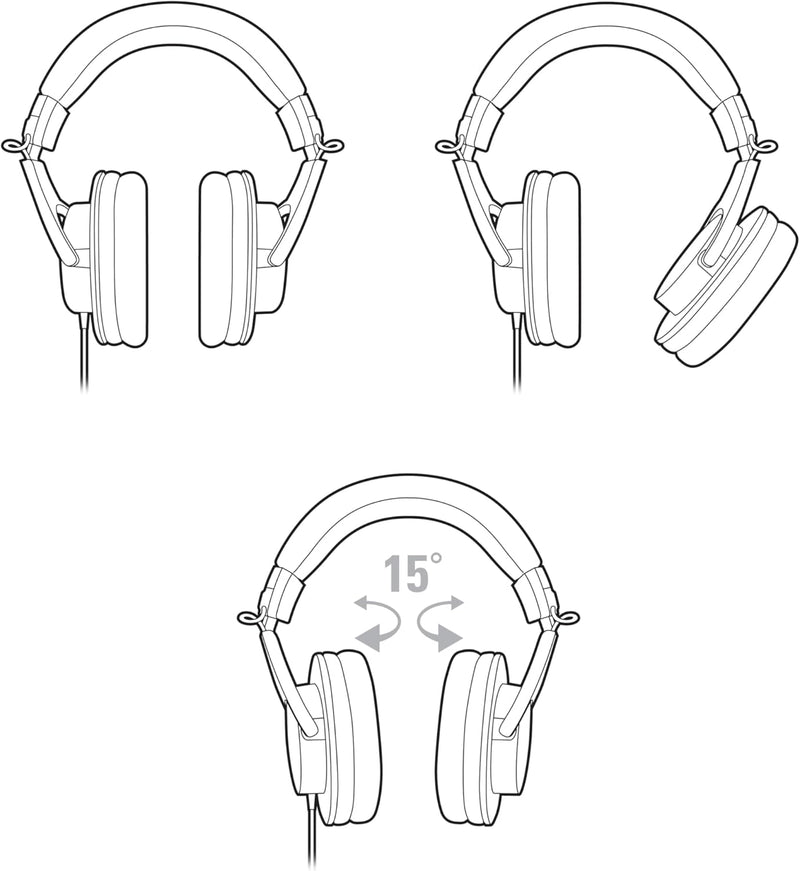 Audio-Technica M20x Professioneller Monitorkopfhörer Schwarz Kabelgebunden, Kabelgebunden