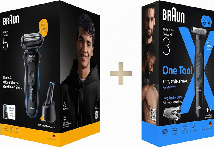 Braun Bundle mit Series 5 Rasierer Herren Elektrisch, Rasierapparat, Wasserdicht, Made in Germany, 5