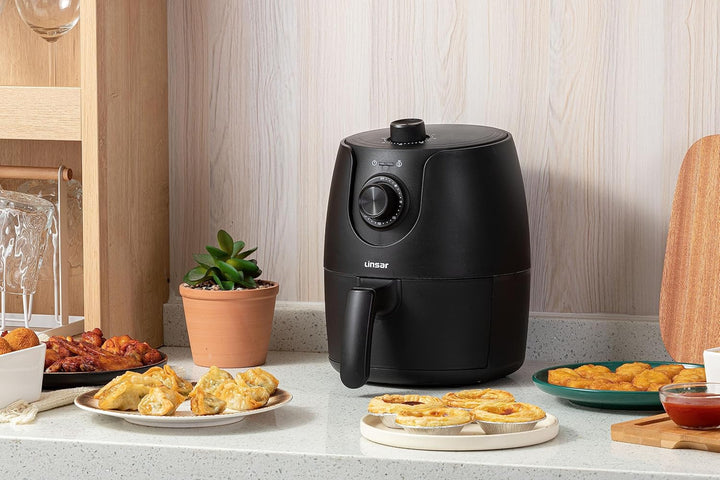 Heissluftfritteuse klein - 1,8L - Airfryer mit Timer und Warmhaltefunktion - Temperatur wählbar - En
