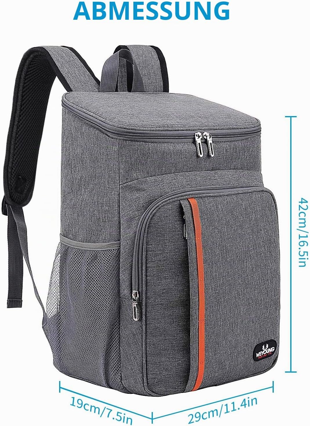 HEQUN 23L Kühlrucksack Thermo Rucksack Picknickrucksack Kühltasche Gross Isoliert Cooler Bag Perfekt